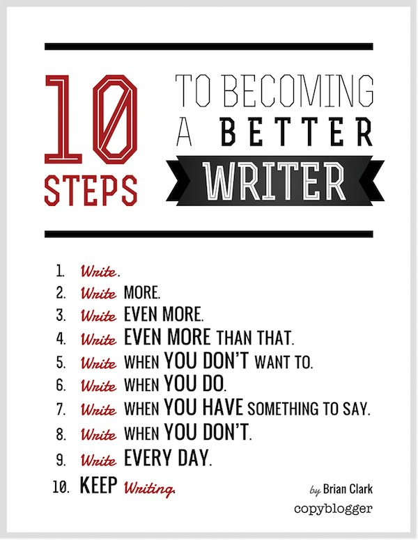 how to be a writer in english