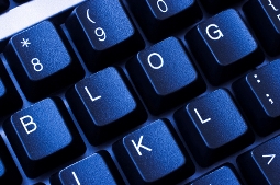 image of keyboard spelling B-L-O-G