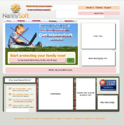 image of landing page