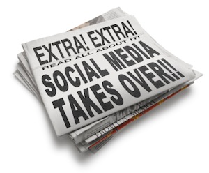 image of social media newspaper headline