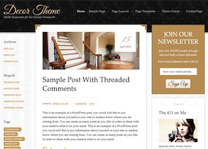 image of the decor theme for WordPress