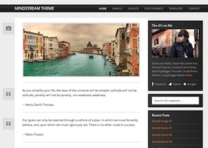 image of the mindstream theme for WordPress