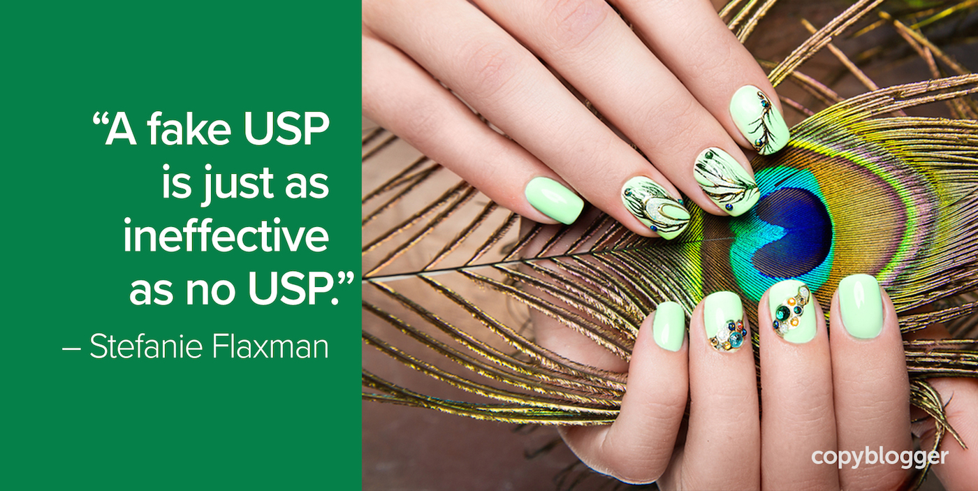 "A fake USP is just as ineffective as no USP." – Stefanie Flaxman