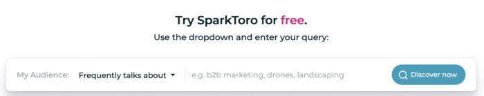 call to action examples: sparktoro
