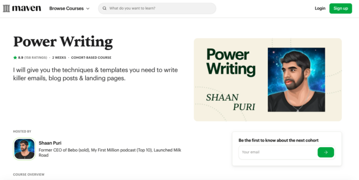 Power Writing Course Screenshot