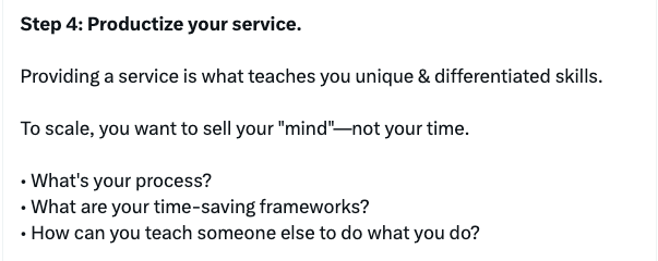 How to scale your income by productizing your services