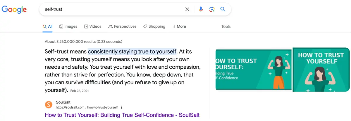 Soulsalt ranking self-trust